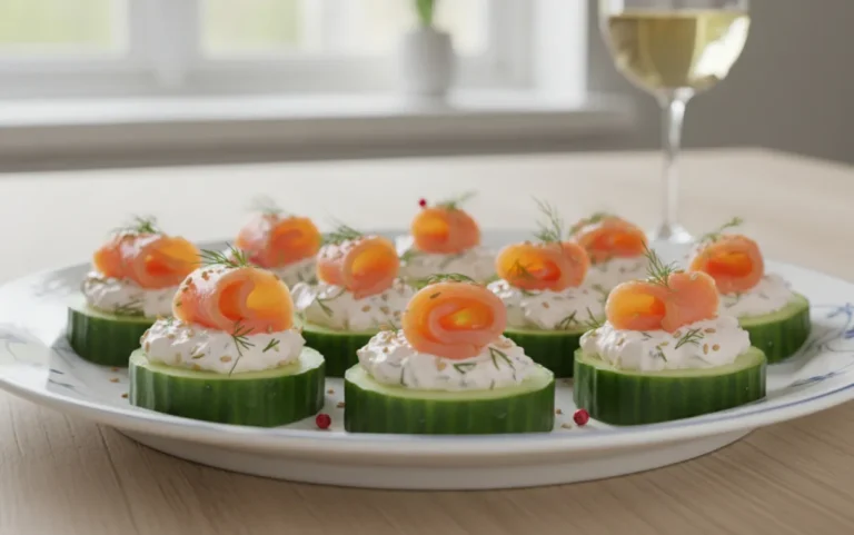Smoked Salmon & Dill Cream Cheese Cucumber Bites: Easy Low-Carb Appetizer Smoked Salmon Bites, Cucumber Appetizer, Low Carb Recipe, Dill Cream Cheese, Easy Party Food