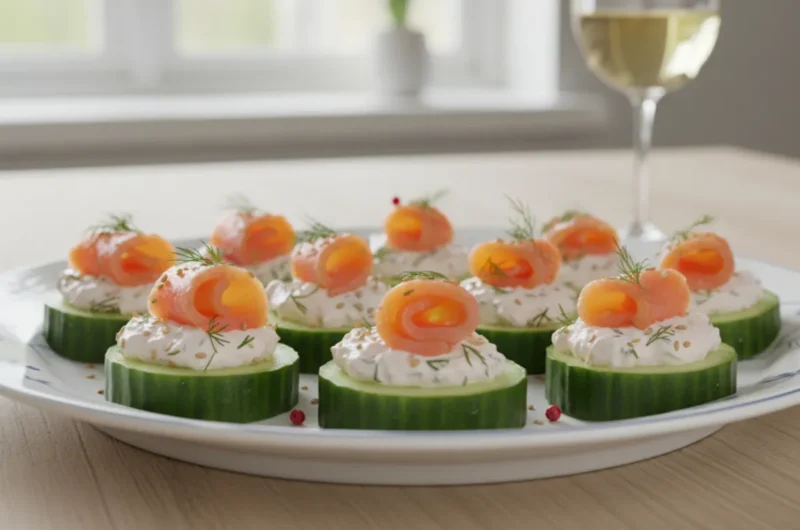 Smoked Salmon & Dill Cream Cheese Cucumber Bites: Easy Low-Carb Appetizer